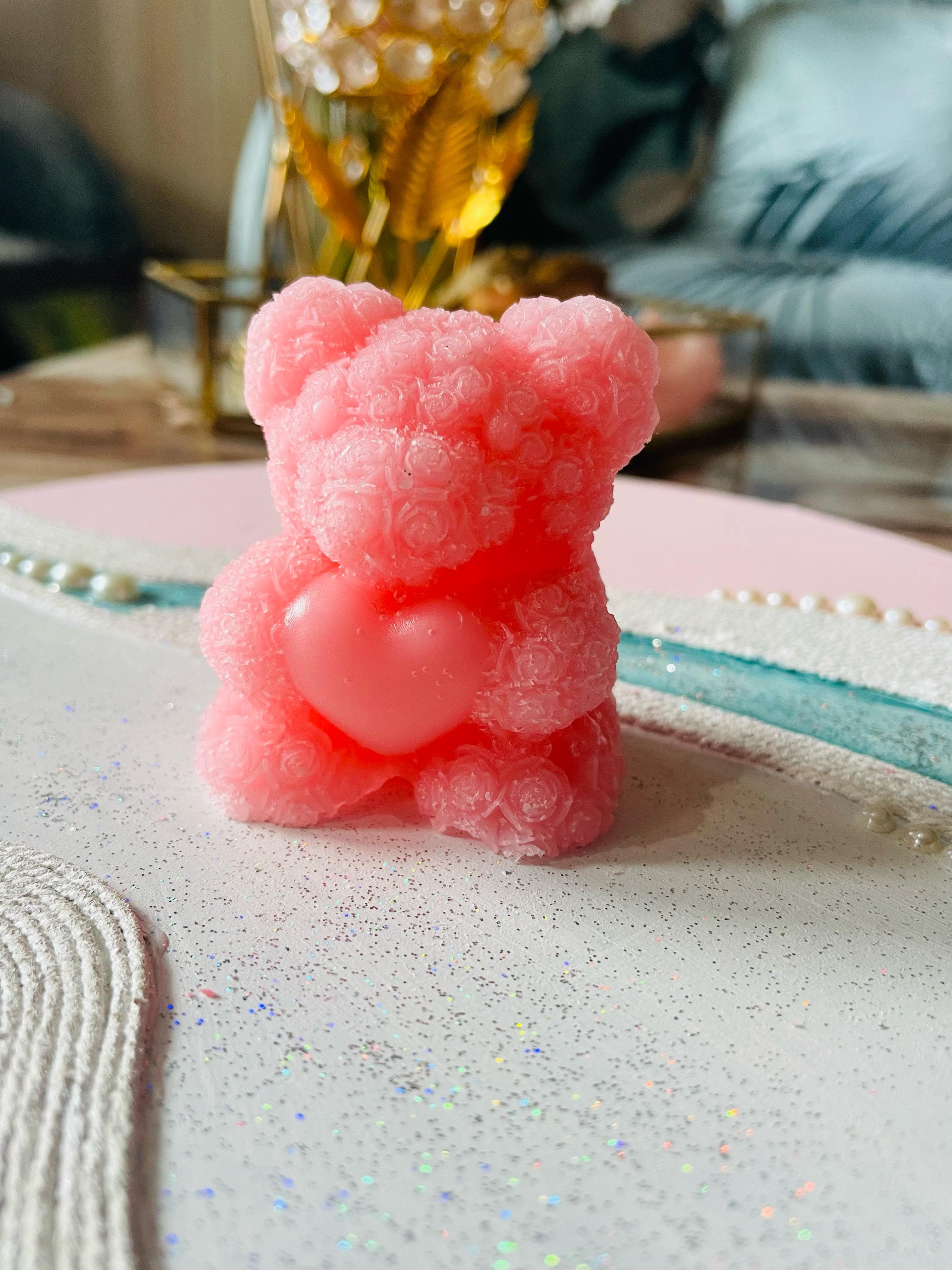 Pink Teddy Candle