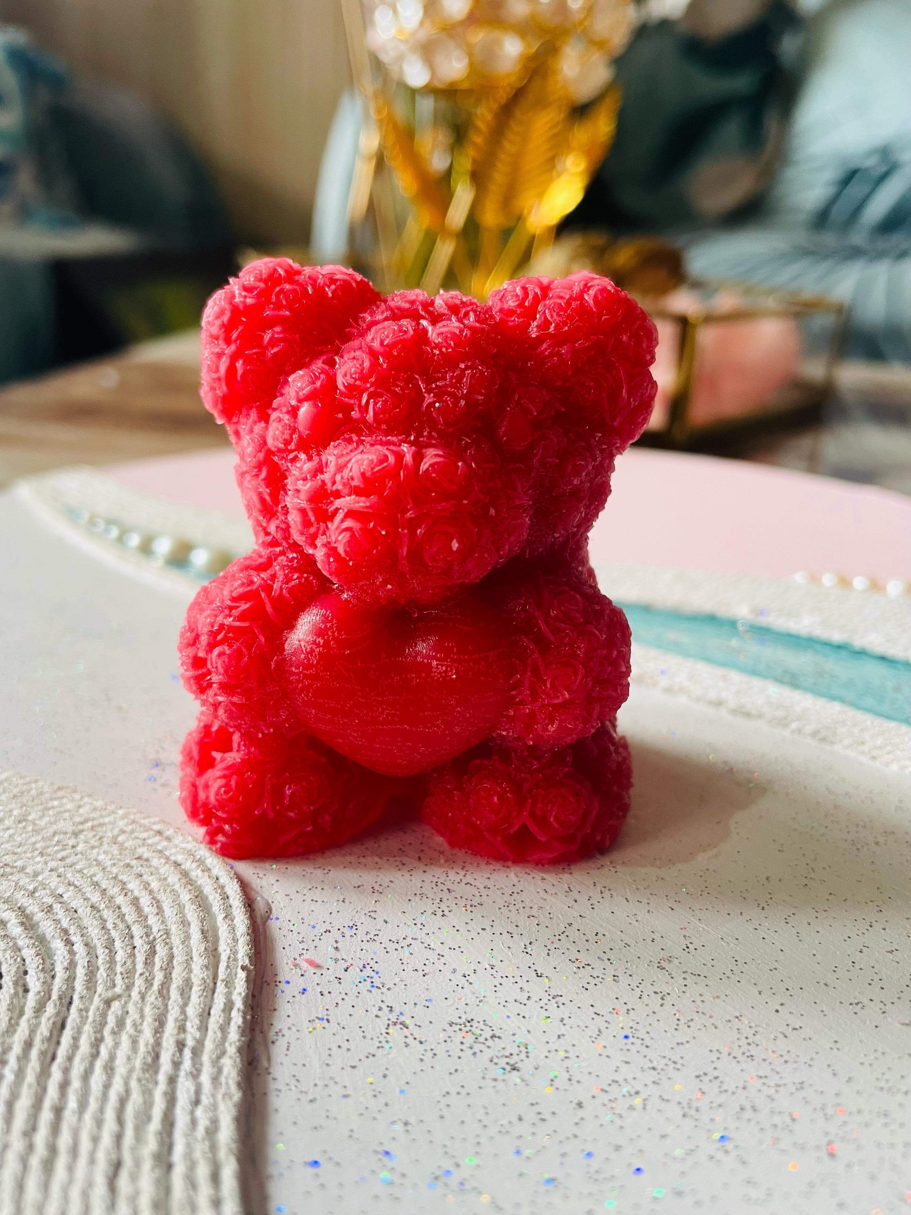 Red Teddy Candle