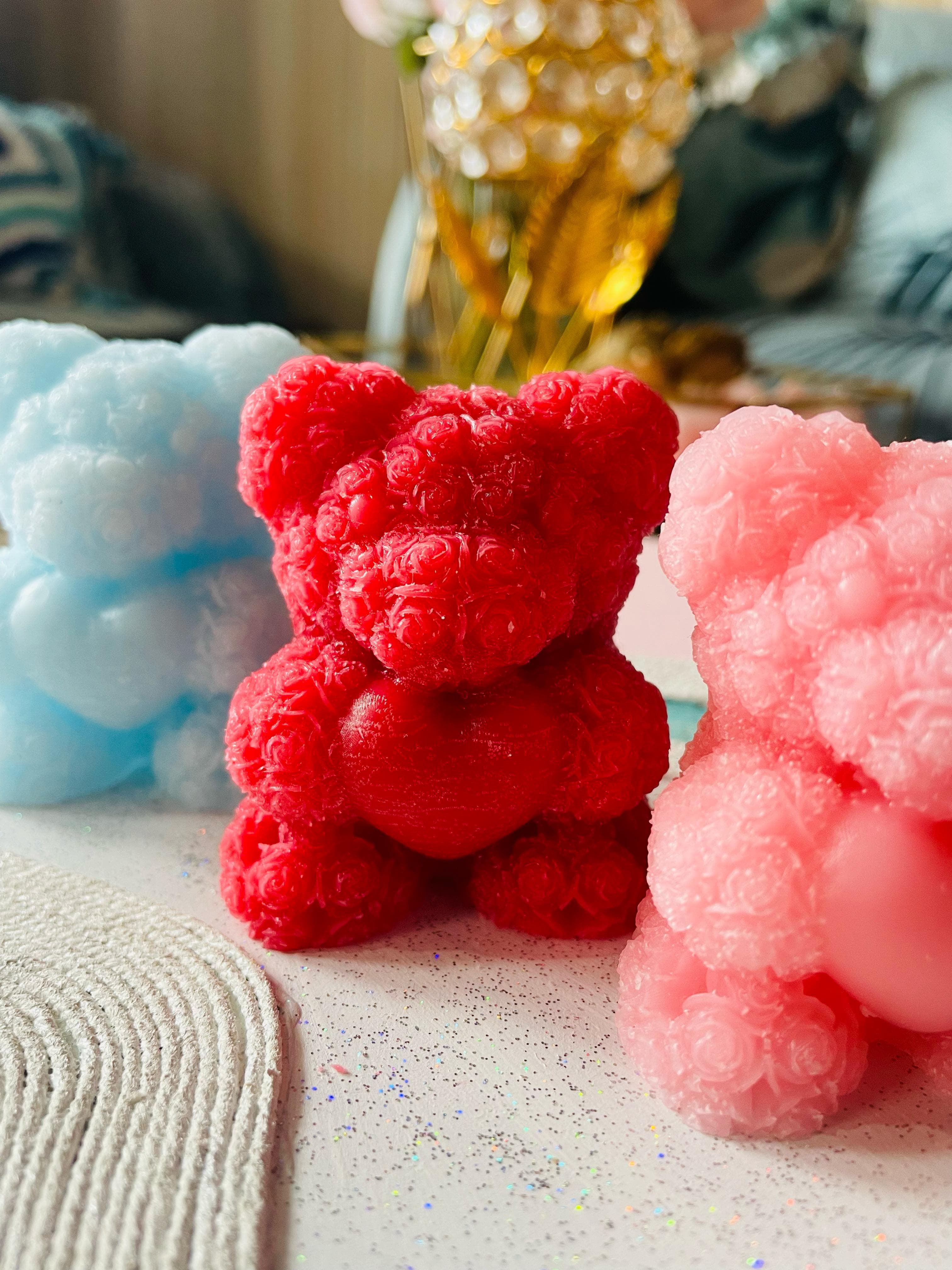 Mixed Teddy Candle Set