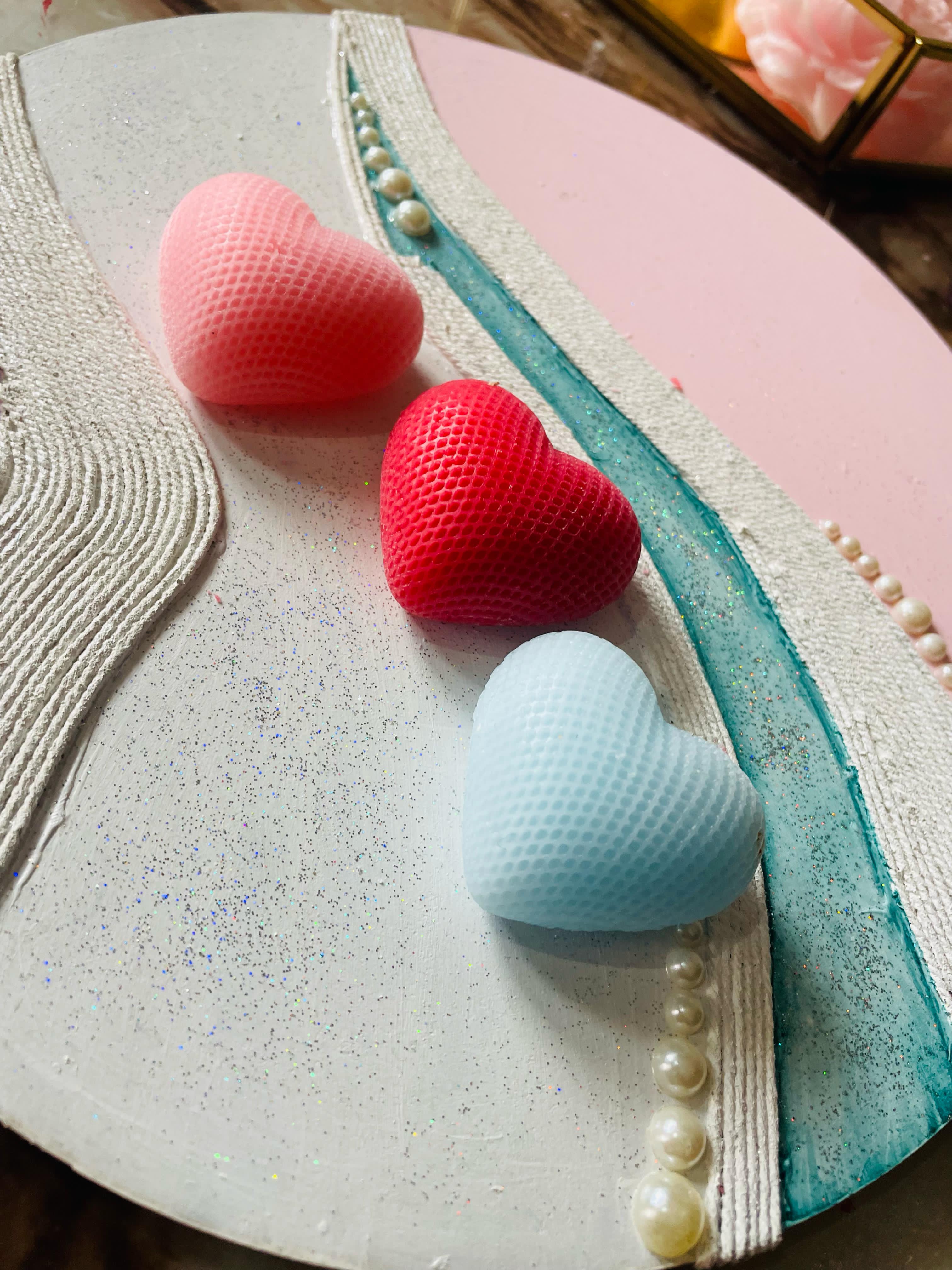 Assorted Heart Candles